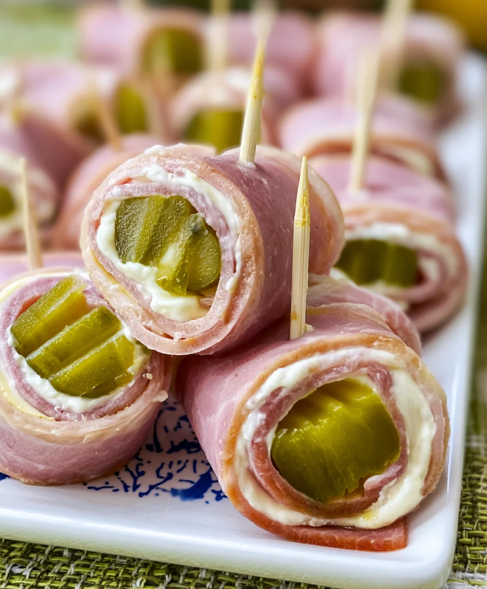 Ham Pickle Roll Ups – Creamy, Crunchy & The Perfect Party Bite!