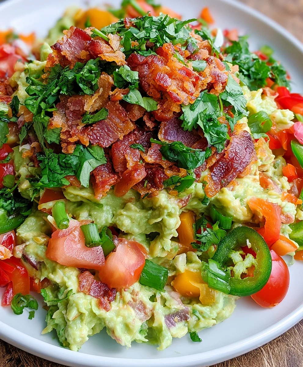 Loaded Bacon Guacamole – Creamy, Smoky & Packed with Bold Flavor!