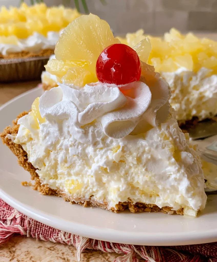 No Bake Pineapple Pie – Creamy, Tropical & Incredibly Easy to Make!