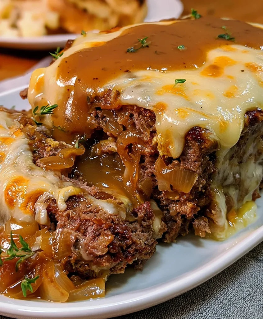 French Onion Meatloaf – Juicy, Cheesy & Packed with Rich Onion Flavor!