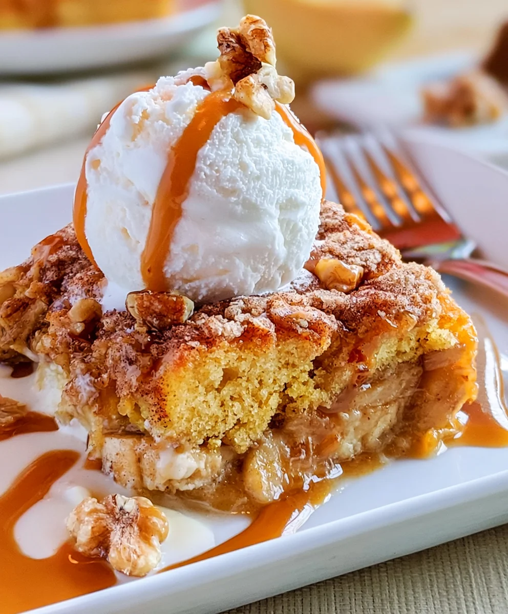 Banana Dump Cake – Warm, Gooey & Bursting with Sweet Banana Goodness!