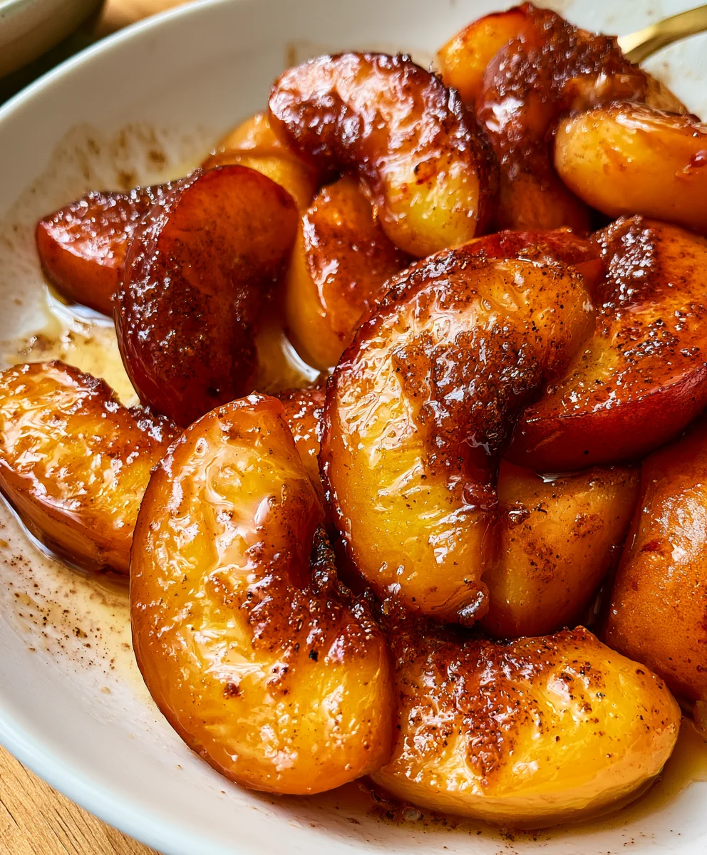 Caramelized Brown Sugar Peaches – Warm, Sweet & Melt-in-Your-Mouth Delicious!