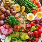 Salmon Niçoise Salad with Basil Vinaigrette – Fresh, Elegant & Full of Mediterranean Flavor!