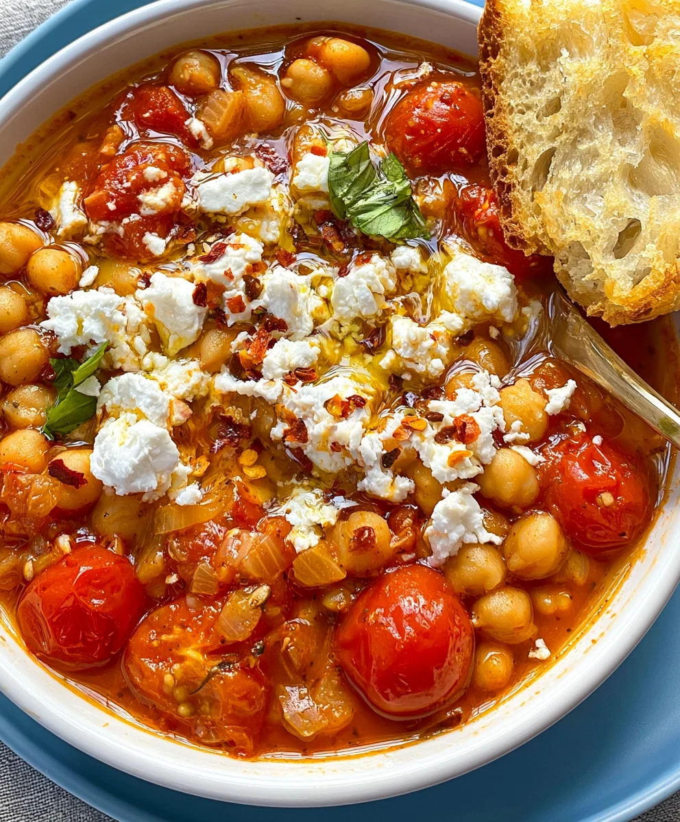 Tomato Chickpea Soup – Hearty, Wholesome & Bursting with Cozy Flavor!