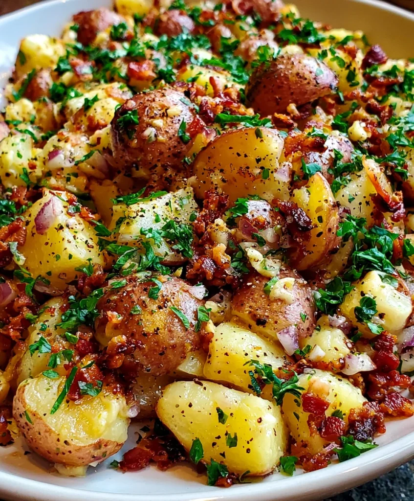 Warm German Potato Salad – Tangy, Savory & Packed with Classic Comfort!