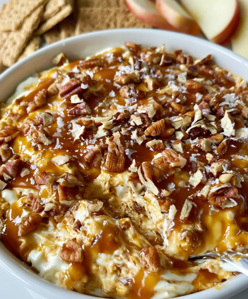 Salted Caramel Pecan Cheesecake Dip – Creamy, Decadent & Irresistibly Delicious!