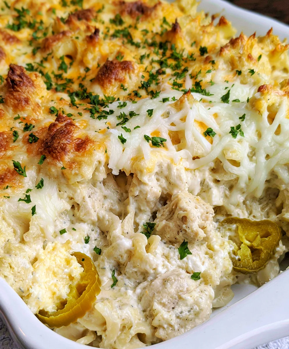 Mississippi Chicken Casserole – Creamy, Cheesy & Packed with Bold Southern Flavor!