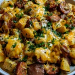 Cheesy One-Pan Ranch Potatoes and Sausage – Crispy, Cheesy & The Ultimate Family Dinner!