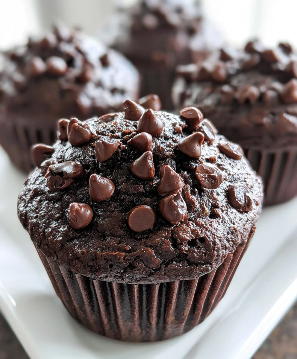 Triple Chocolate Zucchini Muffins – Rich, Moist & Loaded with Chocolate Goodness!