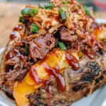 Brisket Baked Potato – Loaded, Cheesy & Packed with Smoky BBQ Flavor!