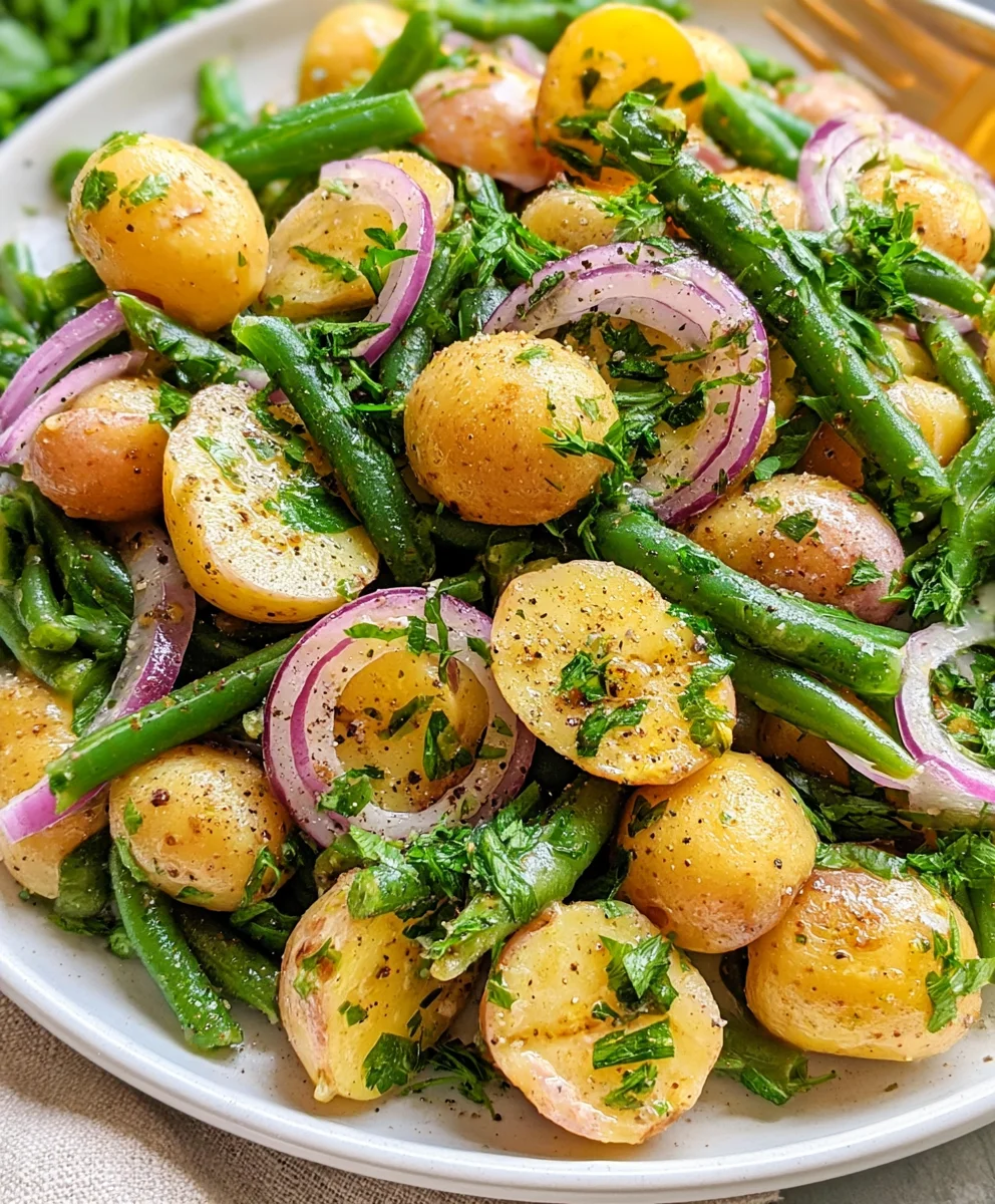 French Potato Salad with Green Beans – Fresh, Flavorful & Bursting with Classic French Charm!