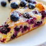 Crustless Blueberry Pie – Juicy, Simple & Bursting with Fresh Berry Flavor!