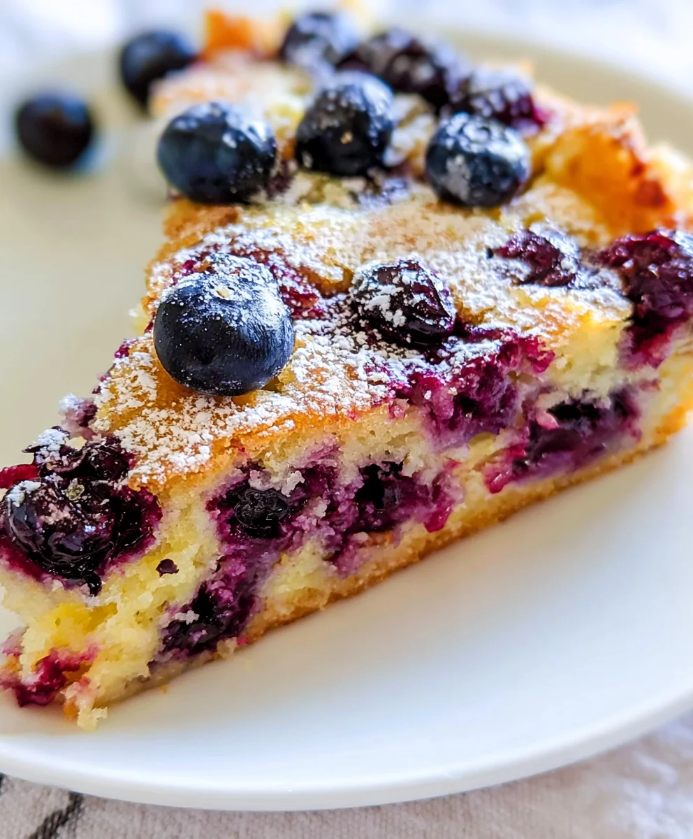 Crustless Blueberry Pie – Juicy, Simple & Bursting with Fresh Berry Flavor!