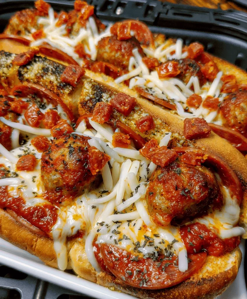 Air Fryer Pizza Meatball Subs – Cheesy, Crispy & Loaded with Pizza Flavor!