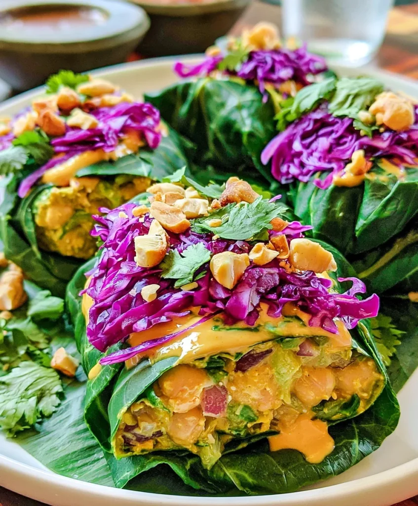 Chickpea Curry Collard Wraps – Fresh, Flavorful & Packed with Plant-Powered Goodness!