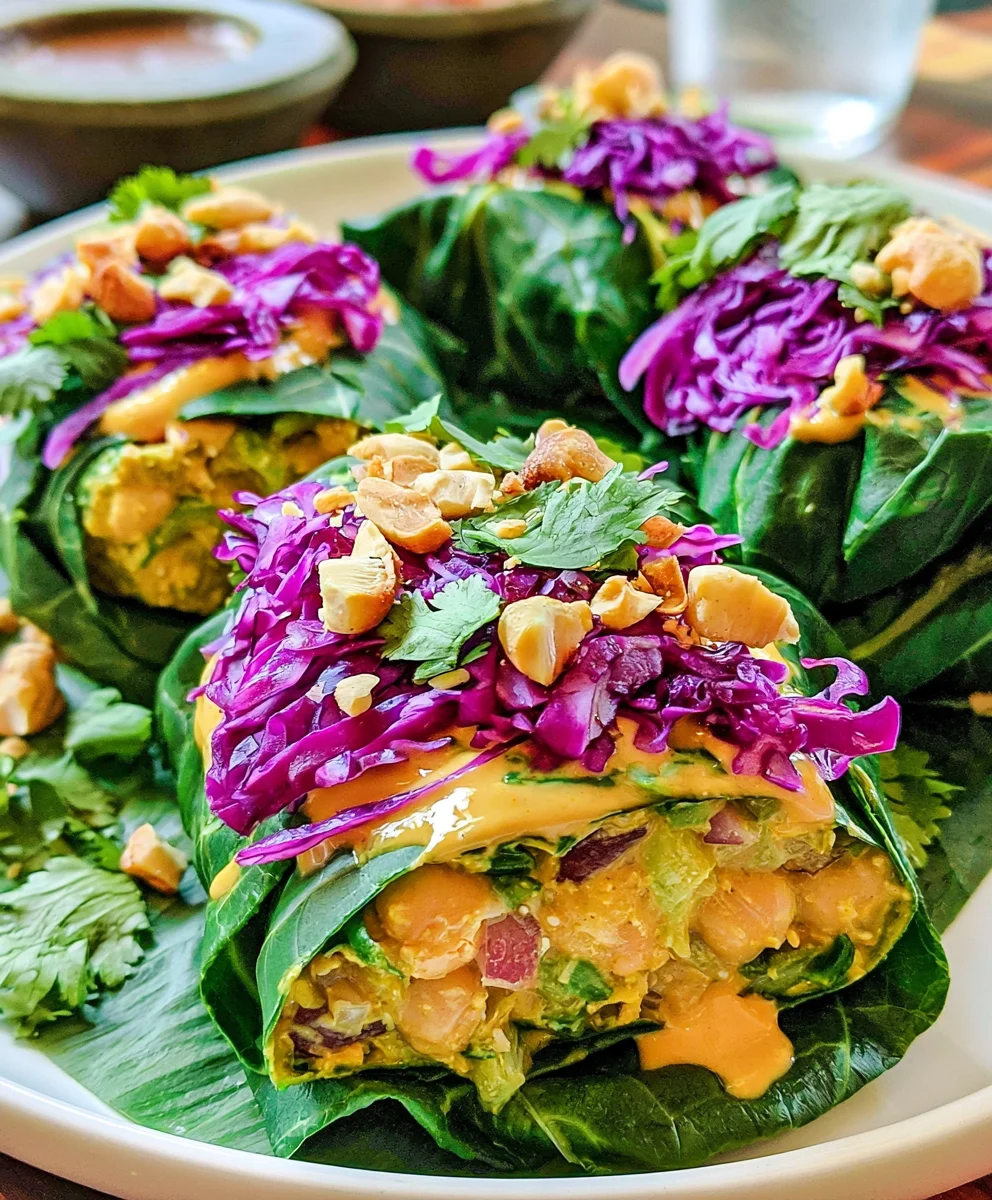Chickpea Curry Collard Wraps – Fresh, Flavorful & Packed with Plant-Powered Goodness!
