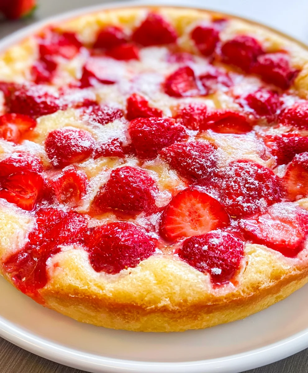 Crustless Fresh Strawberry Pie – Light, Juicy & Bursting with Sweet Berry Flavor!