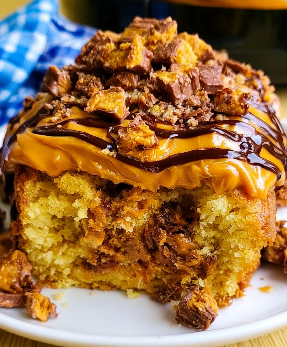 Slow Cooker Butterfinger Cake – Rich, Gooey & Loaded with Chocolatey Crunch!