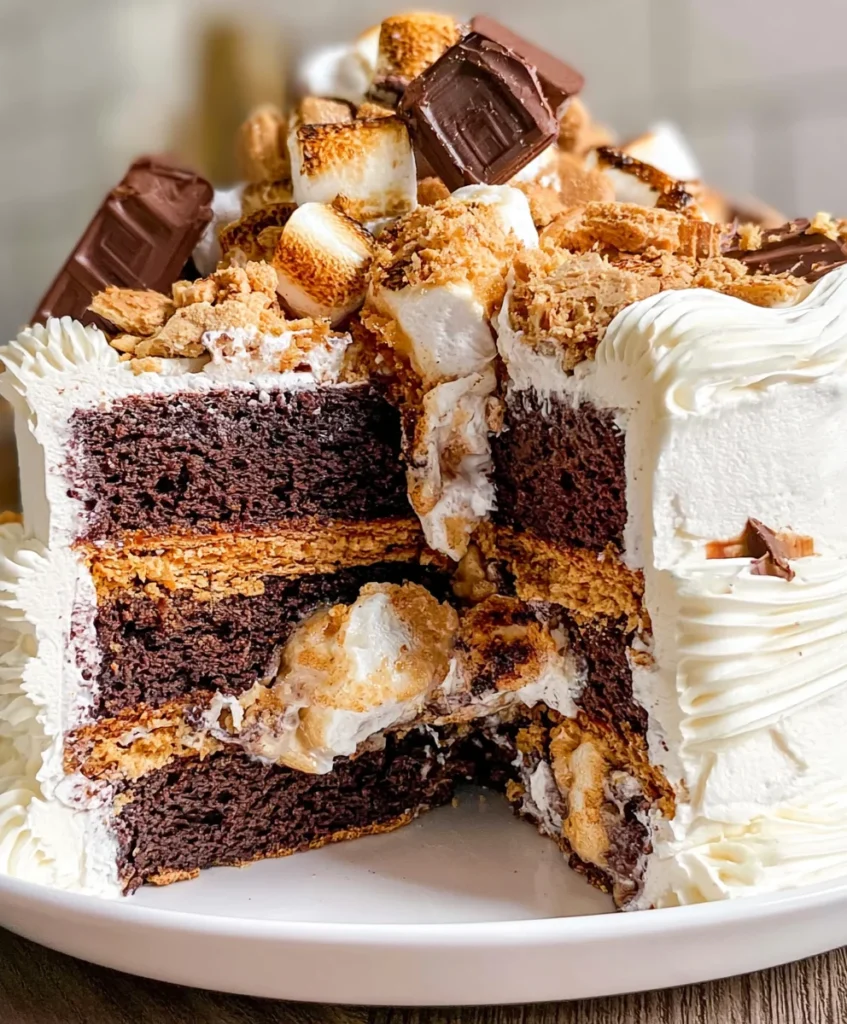 S’mores Cake Recipe – Rich, Gooey & Packed with Campfire Flavor!