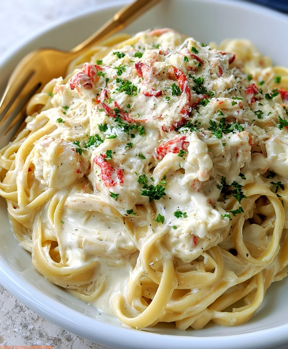 Crab Fettuccine Alfredo – Rich, Creamy & Packed with Coastal Flavor!