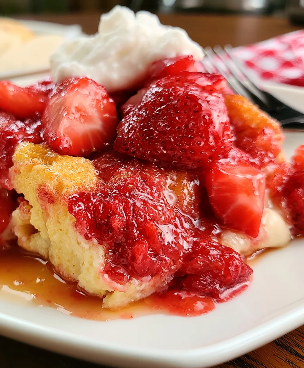 Easy Strawberry Cobbler – Sweet, Juicy & Bursting with Homemade Flavor!