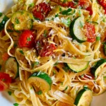 Summer Lemon Zucchini & Blistered Tomato Fettuccine – Fresh, Bright & Bursting with Garden Flavor!