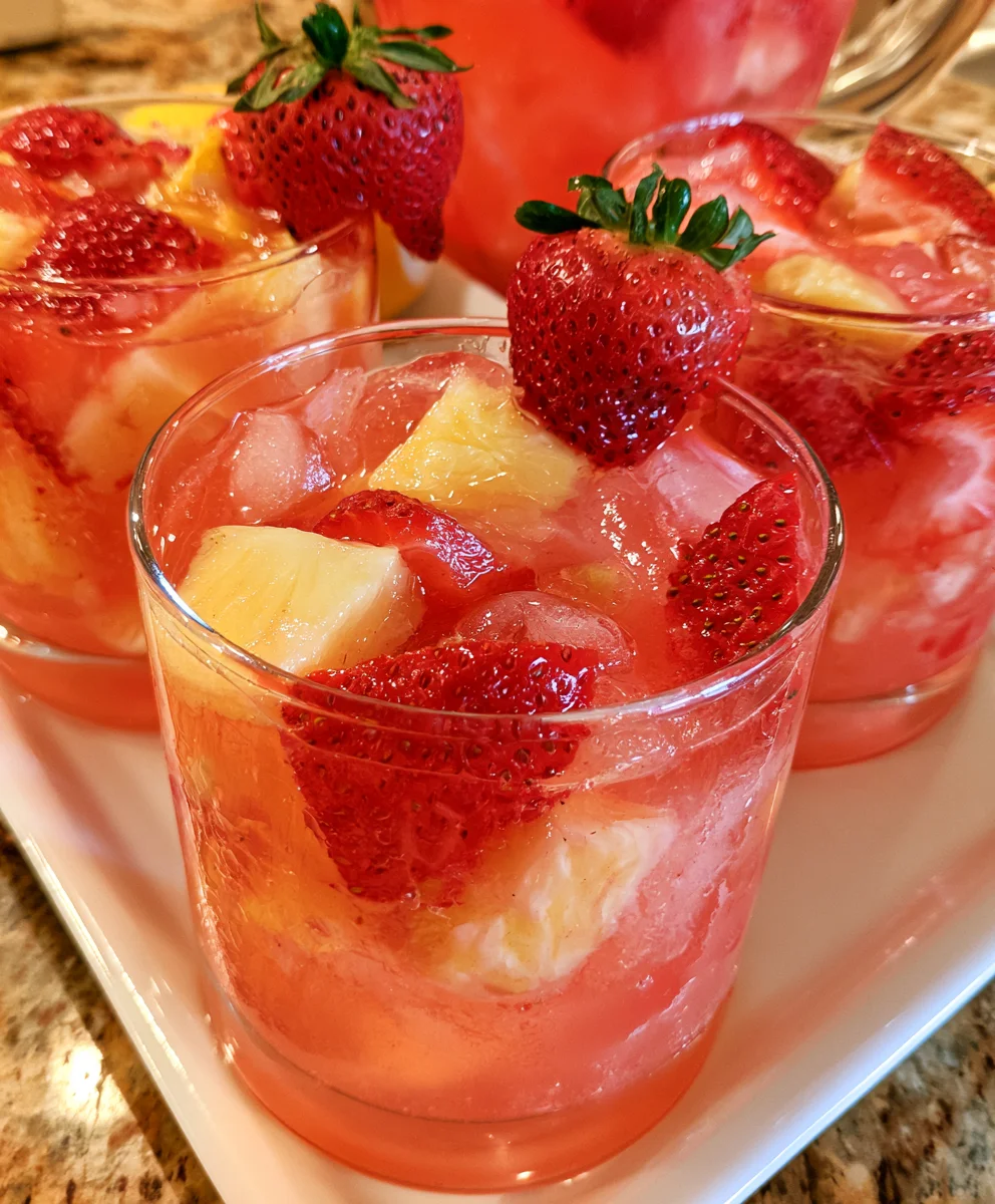 Pineapple Strawberry Lemonade – Sweet, Fruity & Wonderfully Refreshing!
