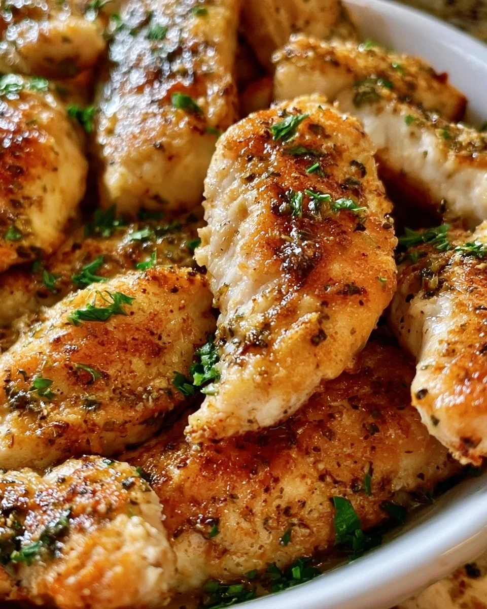 Delicious quick Mediterranean Chicken tenders with fresh ingredients