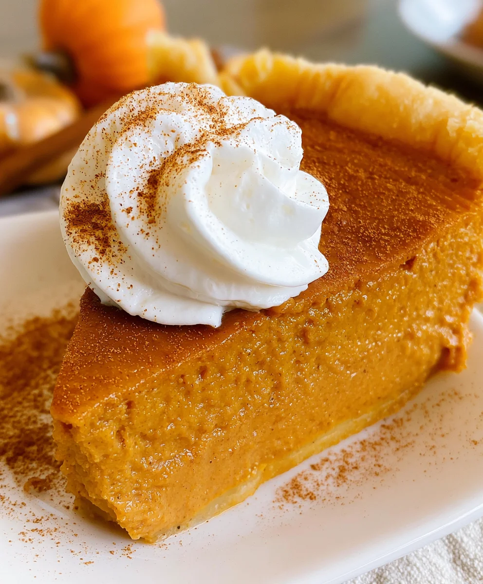 Crustless Pumpkin Pie – Creamy, Cozy & Full of Classic Fall Flavor!
