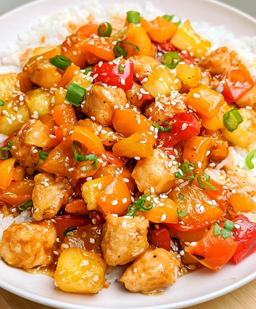 Hawaiian Pineapple Chicken Skillet Recipe – Juicy, Sweet & Packed with Tropical Flavor!
