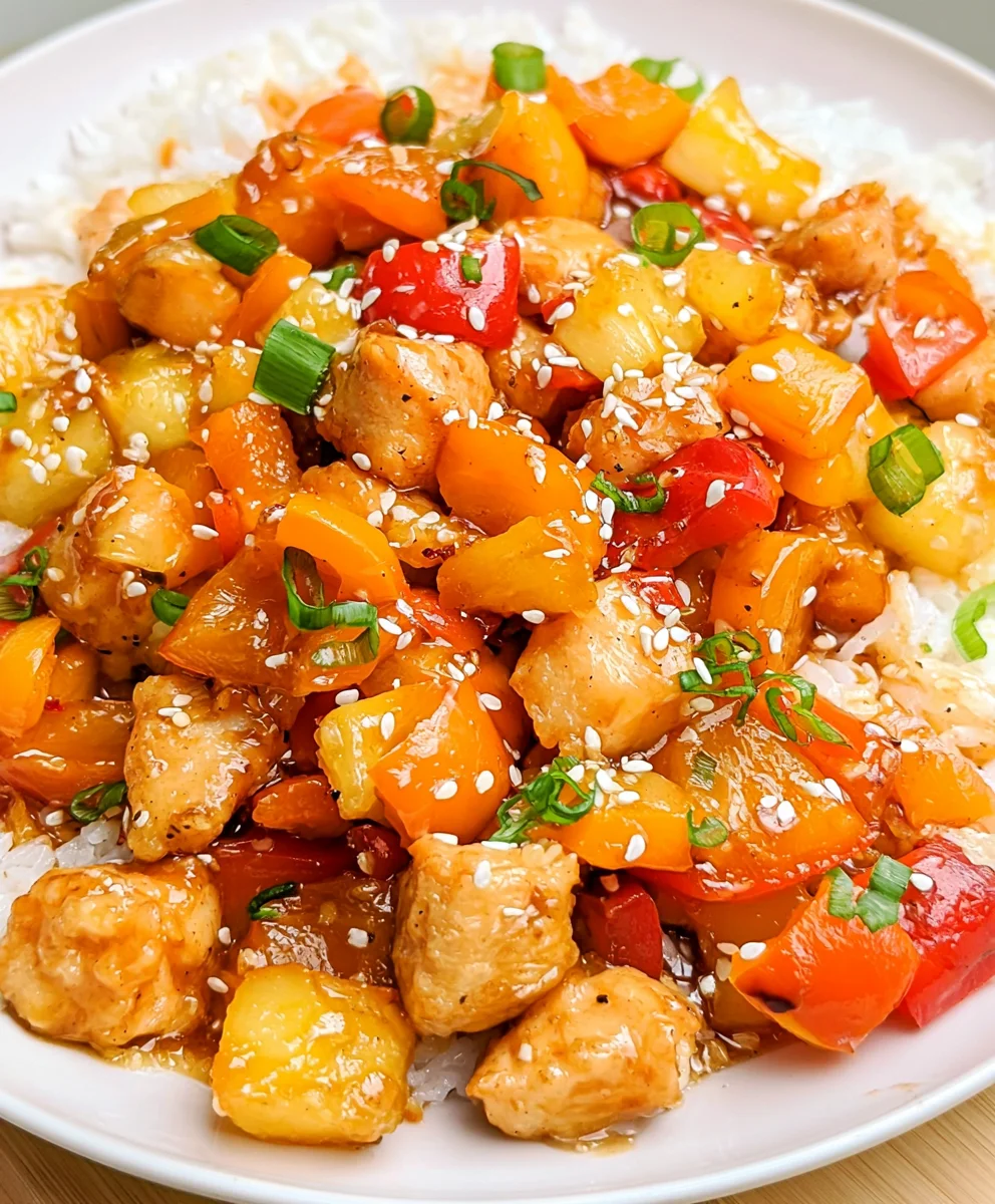 Hawaiian Pineapple Chicken Skillet Recipe – Juicy, Sweet & Packed with Tropical Flavor!