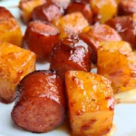 Glazed Smoked Sausage and Pineapple Bites – Sweet, Savory & Perfectly Caramelized!