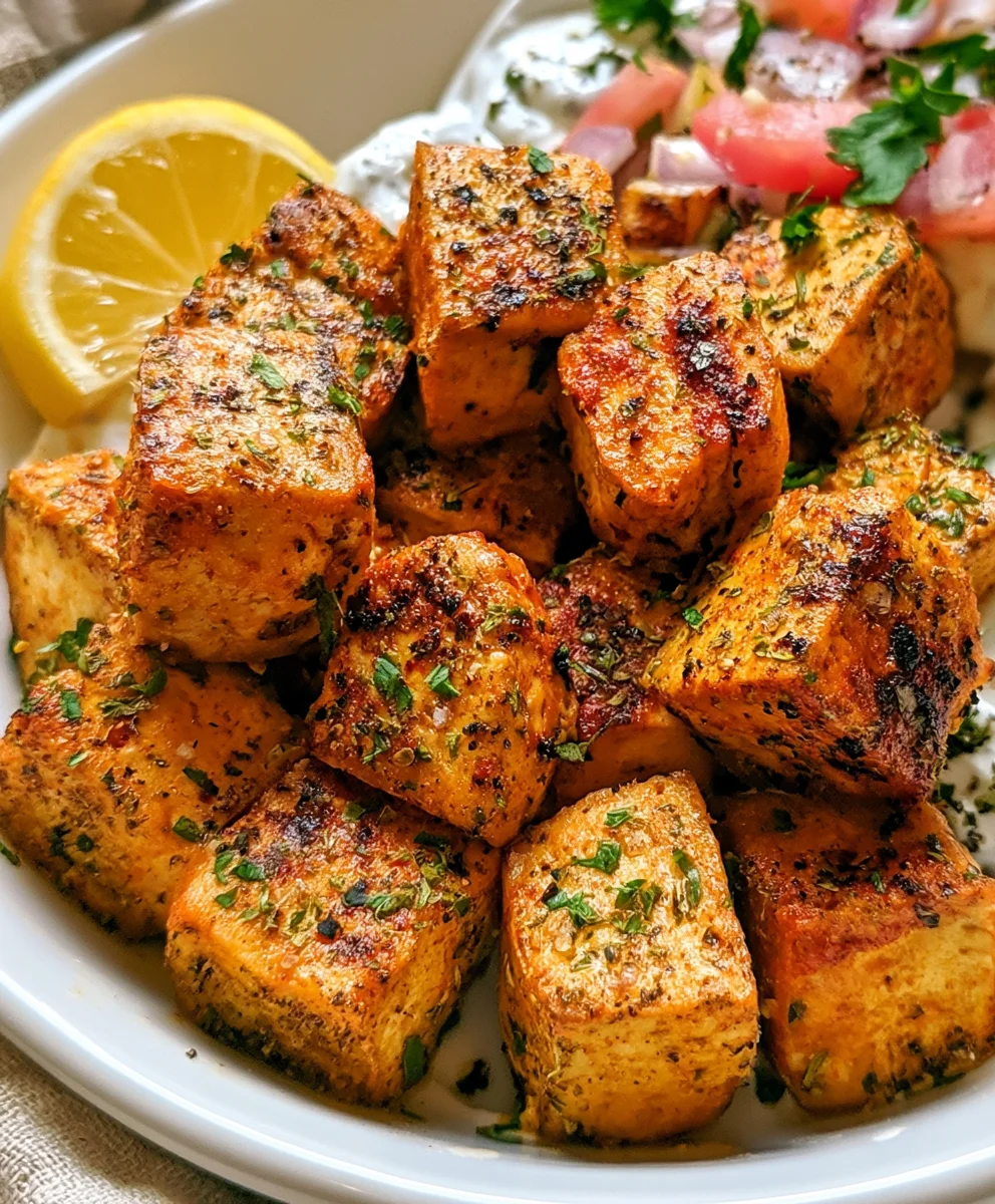 Marinated Tofu (With Greek Yogurt Marinade) – Creamy, Flavorful & Perfectly Seasoned!