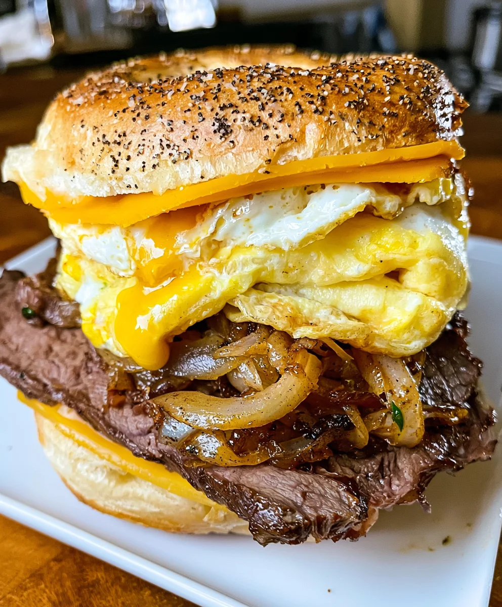 Steak Egg and Cheese Bagel – Hearty, Cheesy & The Ultimate Breakfast Sandwich!