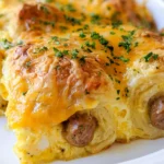 Pigs in a Blanket Breakfast Casserole – Cheesy, Hearty & The Ultimate Morning Comfort Food!