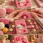 Hello Kitty Crochet Notebook Cover