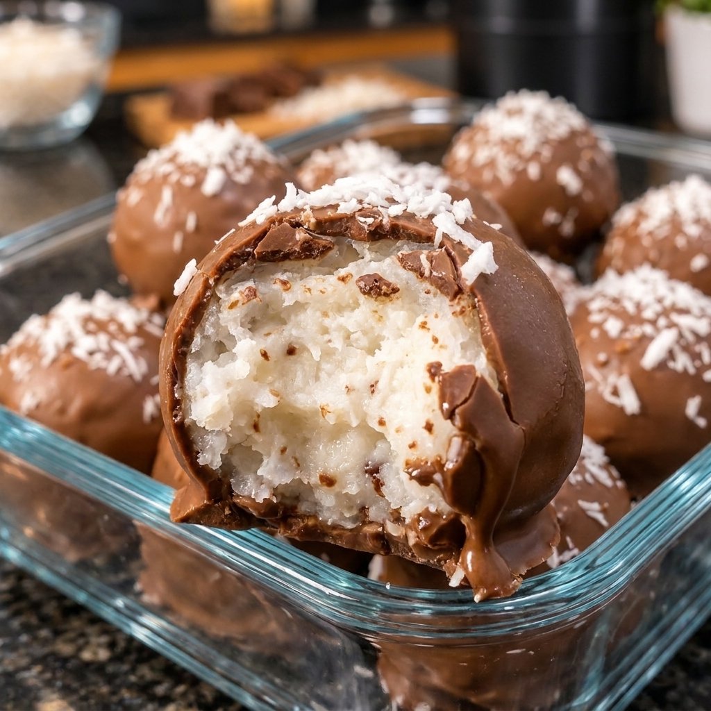 3-Ingredient Chocolate Coconut Balls