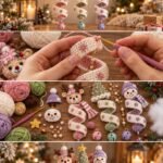 Crochet Snowman Spiral Spring Ornament
