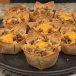 Cheeseburger Wonton Cups