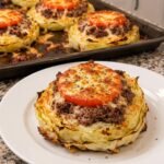 Cheesy Baked Cabbage and Beef Rounds