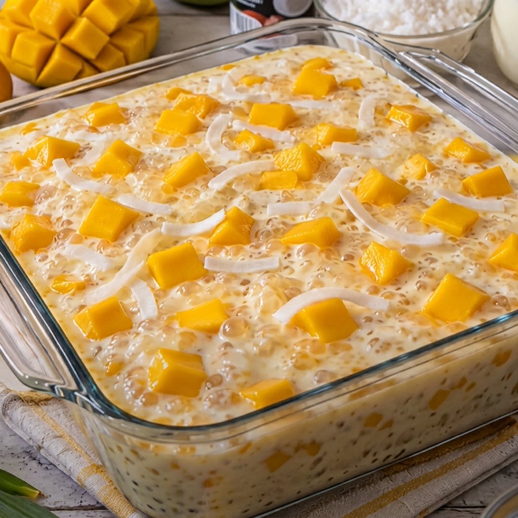Mango Sago Coconut Dessert