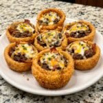 Mushroom Swiss Cheeseburger Crunch Cups