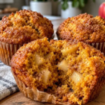 Pumpkin Apple Cinnamon Breakfast Muffins
