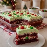 Red Velvet Christmas Poke Cake