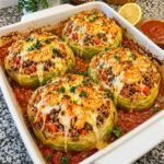Shrimp and Beef Stuffed Cabbage Rolls