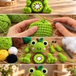 Kiwi Frog Crochet Pattern Plush Frog Amigurumi