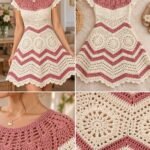 Dusty Rose Romantic Lace Dress Free Crochet Pattern