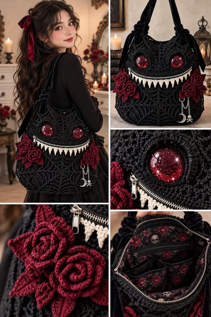 Scary Crochet Monster Bag